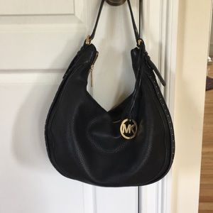 Black and gold Michael kors bag